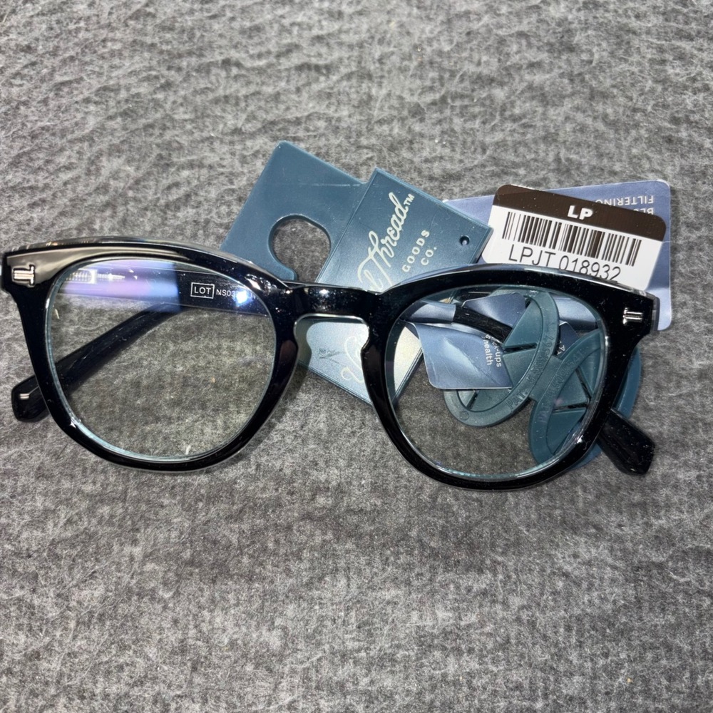 Goodfellow & Co Black Blue Light Filtering Glasses Round Recycled Frames NWT
